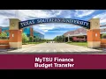 MyTSU - MyFinance Budget Transfer