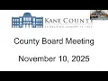 Kane County Board November 10 2025