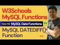 MySQL Functions MySQL Date Functions - MySQL DATEDIFF Function 162 W3Schools SQL Function