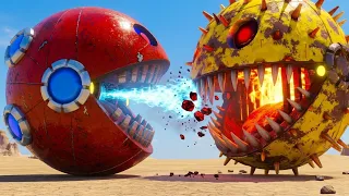 PAC-MAN vs CARTOON CAT: Remote Control Robot Battle!
