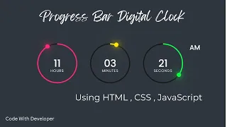 Amazing Working Digital Clock using Html CSS SVG JavaScript