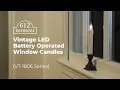 612 Vermont VT-1806 Battery Operated LED Window Candles with Automatic Timer