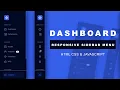 Responsive Side Navigation Bar in HTML CSS And JavaScript Dashboard Sidebar Menu