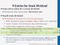 Entries for Stock Dividend