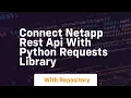 Connect netapp rest api with python requests library