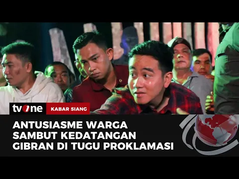 Kedatangan Gibran di Tugu Proklamasi Disambut Antusias Warga