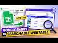 How to Turn Google Sheets into a Searchable WebTable