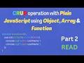 CRUD operation with Plain JavaScript Read Data Show in Table