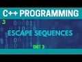 Escape Sequences in C