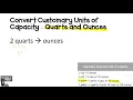 Converting Units Quarts to Ounces