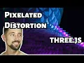 Pixelated distortion with three js