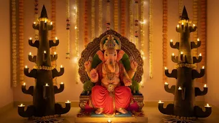 Easy Ganpati Decoration | Kolhapur Mahalaxmi Temples DeepStumbh Backdrop Decor #ganpatidecoration