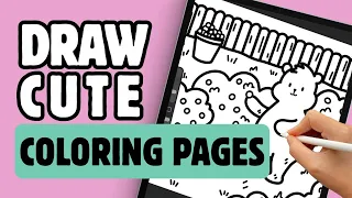 Draw Cozy Coloring Book Pages Without AI - Procreate Tutorial