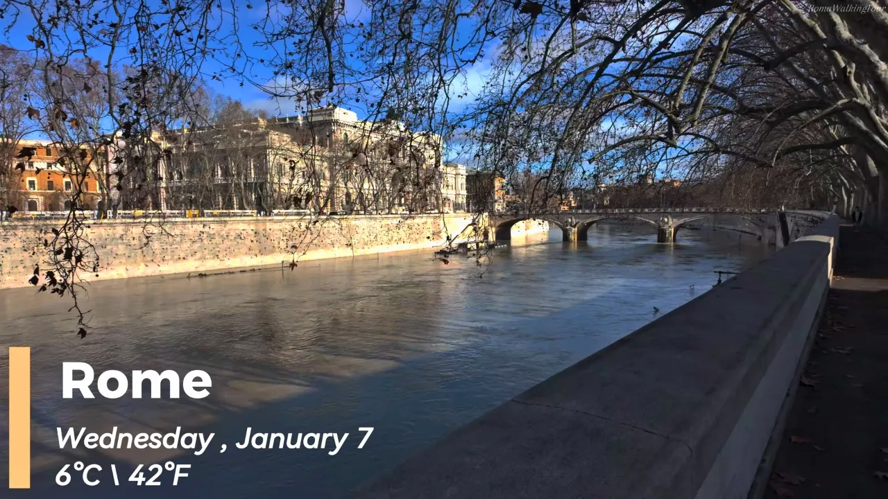 Rome, Italy 🇮🇹 | Real-Time Walking Tour in January 2026 - 4K HDR (No Cuts)
