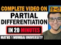 Complete on Partial Differentiation Engineering Mathematics in Hindi