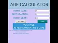 Age Calculator GUI Project in Python