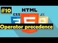 Operator precedence in Javascript