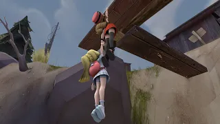 serena u0026 lillie pok mon double cliffhanging grab my hand animation