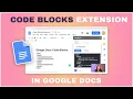 Code Blocks in Google Docs - Coding Notes