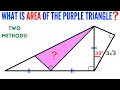 Can you find area of the Purple triangle Step-by-step explanation