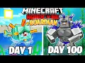 Download Lagu I Survived 100 DAYS as a GUARDIAN in HARDCORE Minecraft!