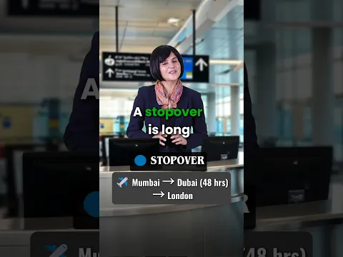 Layover vs Stopover vs Stop Over ✈️ - Know the Difference! | #shorts #english #learnenglish