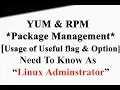 Yum and rpm command in Linux RHEL CENTOS