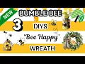 NEW Dollar Tree BUMBLE BEE INSPIRED DIYS Bumblebee Decor SUMMER WREATH To Change Up YOUR HOME