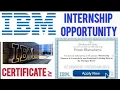 IBM Internship 2021 IBM Online Internship Opportunity IBM Free Online Courses With Certificate