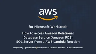 How to Access RDS SQL Server from an AWS Lambda Function