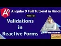 Validations in Reactive Forms in Angular 9 Angular 9 Full Tutorial in Hindi