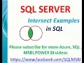 Intersect in Sql Server sql intersect examples sql tutorials