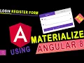 Create Login and Register Form with Materializecss How to Build a Login UI With Angular