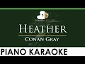 Download Lagu Conan Gray - Heather - LOWER Key (Piano Karaoke Instrumental)