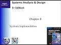 Chapter 8 Systems Implementation Part 1