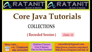 Core Java Tutorials Collections by Mr Ratan class-06