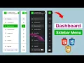 Responsive Side Navigation Menu Bar Using HTML CSS JavaScript Dashboard Navigation Menu Bar