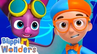 Blippi's Dark Adventure: How Do Bats See in the Dark? 🦇 Blippi Cartoon Videos for Kids
