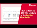 How to Perform CRUD Operations in the Angular Pivot Table