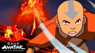 aang literally fights a volcano full scene avatar the last airbender