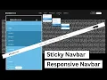 Create a Sticky Responsive Navbar with Dropdown Menu HTML CSS JavaScript With free source code