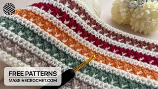 VERY EASY Crochet Pattern For Beginners UNUSUAL Crochet Stitch For Baby Blanket Bag 