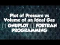 Installation of GNUPLOT Plot of P vs V for Ideal Gas at two different temperatures FORTRAN