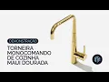 Torneira Monocomando Giratória de Cozinha (Maui Dourada) - Outlet Video do produto Torneira Monocomando Giratória de Cozinha (Maui Dourada) - Outlet