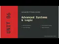 Python Programming Unit 6 Advanced System Logic Practical Python Concepts
