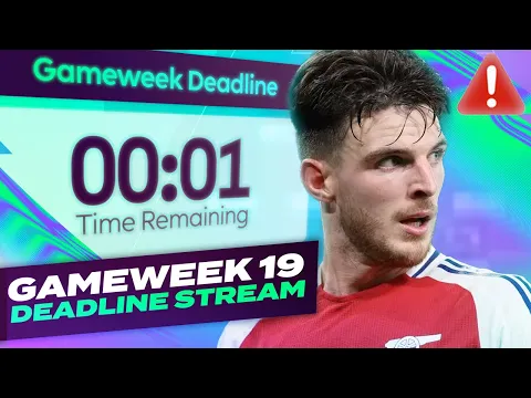 Video Thumbnail: RICE OUT! 🚨 MY TRANSFER IS 🔒 FPL DEADLINE STREAM GAMEWEEK 19 | Fantasy Premier League Tips 2025/26