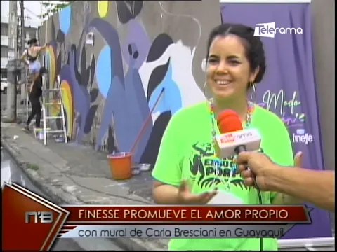 Finesse promueve el amor propio con mural de Carla Bresciani en Guayaquil