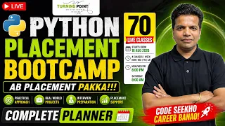 Python Placement Bootcamp Complete 70 Classes Planner 500 Coding Questions Placement Pakka