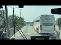 Front POV NJT Route 166X I-95 Express Cresskill onboard a 2021 MCI D4500CT