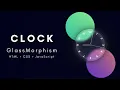 Glass-morphism Clock in HTML CSS JavaScript